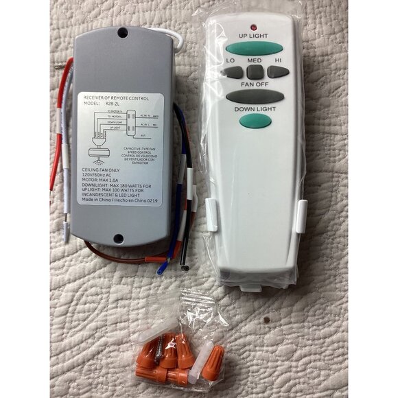 Ceiling Fan Remote Control Kit*Receiver*Model R28-2L*Speed*Light Control*NWB - Picture 3 of 5
